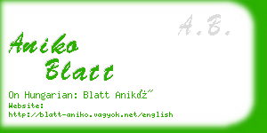 aniko blatt business card